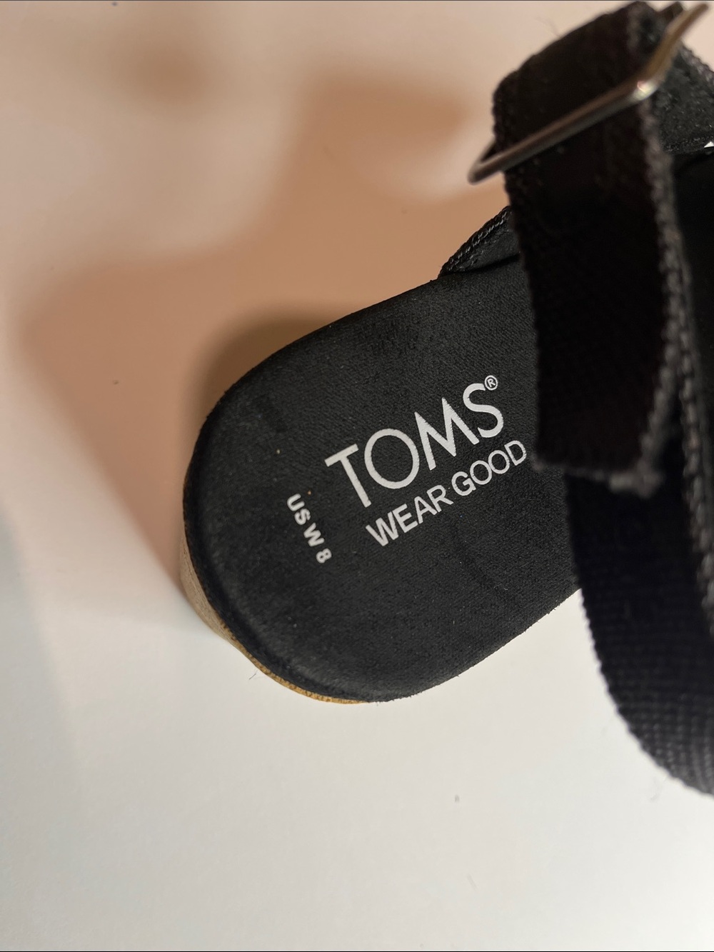 TOMS wear good Black Crisscross Stretch Slingback Sandals - Picture 4 of 10